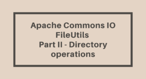 Read more about the article Apache Commons FileUtils – Directory operations